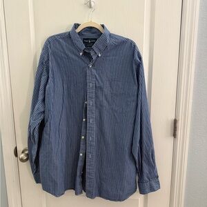Ralph Lauren Navy Striped Button Down Shirt
